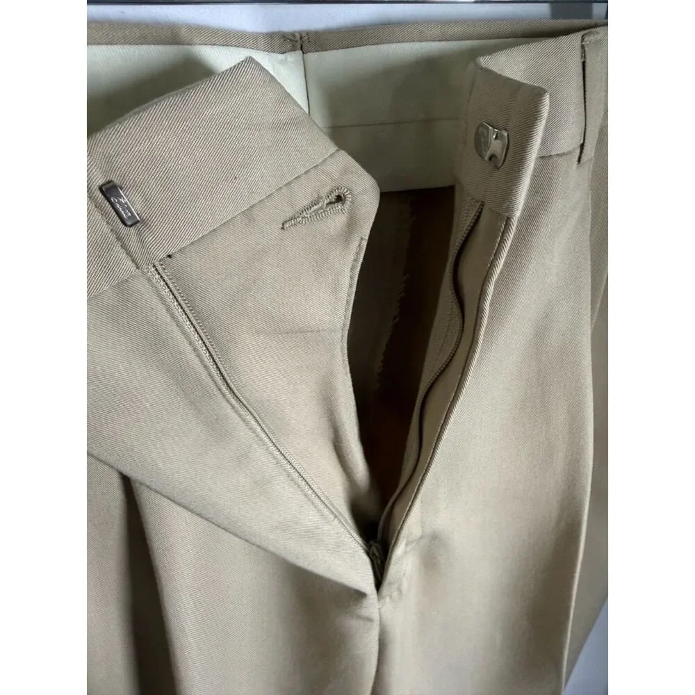 Vintage Towncraft Men’s Tan 2-Piece Suit W36 Pleated Pants Two-Button Blazer